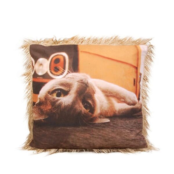 Cat Memorial Luxury Photo Cushion