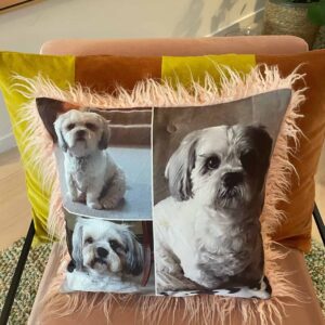 Dog Memorial Gift. Collage photo pillows.
