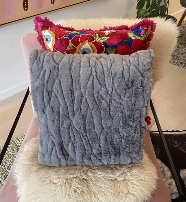 Lilac Grey Snuggler Pillow