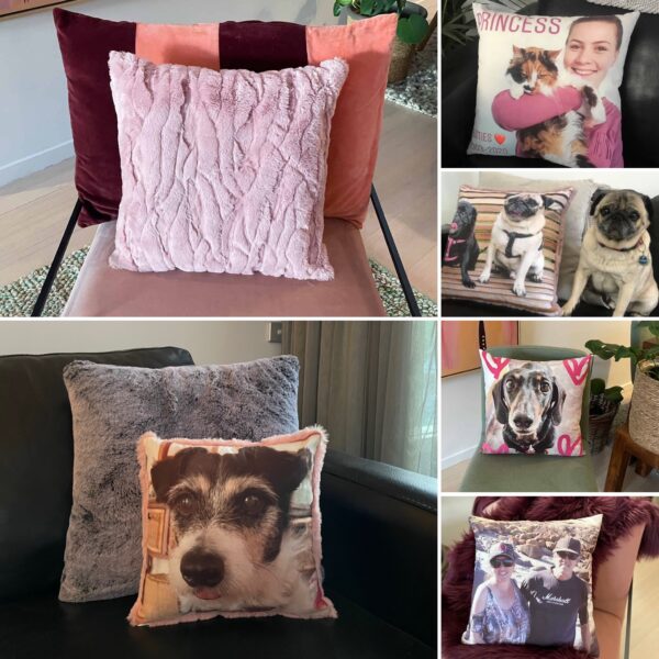 Memorial Keepsakes, grief pillows, photo cushions