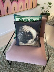 Dog Memorial Personalised Pillow Gifts Australia, Pet memorial gifts Australia, Dog memorial gifts Australia. Personalised pet pillow.