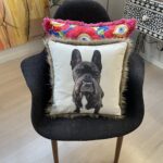 Dog Memorial Photo Cushion. Pet Memorial Gifts Australia. Dog Pillow. Personalised dog memorial gifts Australia.